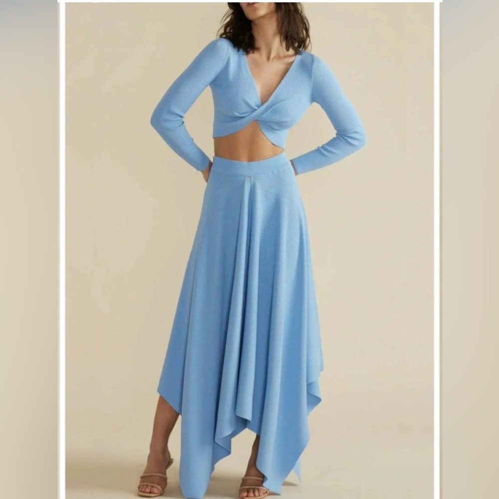 MINKPINK Light Blue Knit Set